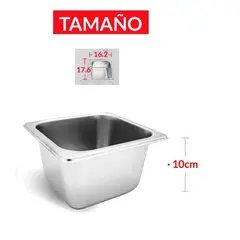 TIGERBEE - BANDEJA GASTRONÓMICA DE ACERO 17.6 cm x 16.2 x 10 cm