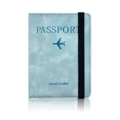 KAST PE - Porta Pasaporte Travel Wallet Modelo RFID BLOCKING - Celeste