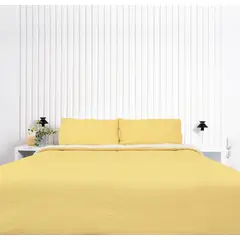 COBITEX HOME - Edredón King amarillo con reversible de corderito cobitex 100 algodón
