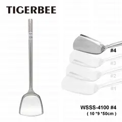 TIGERBEE - ESPATULA DE ACERO INOX CON MANGO DE MADERA "SIZE 4"