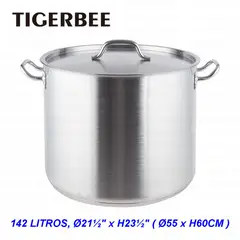 TIGERBEE - OLLA DE ACERO INOX 304 DE 142 L