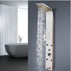 XM - COLUMNA DE DUCHA HIDROMASAJE SATINADO ACERO INOXIDABLE 4 HIDROJETH