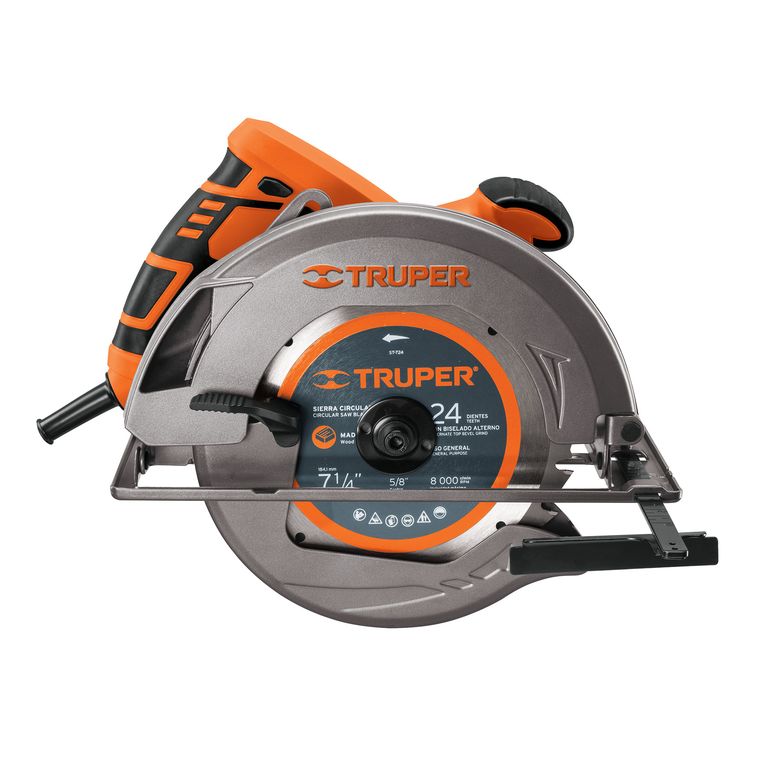 Sierra circular, 7-1/4", profesional, 220 V, 1500 W COD 11005 Truper