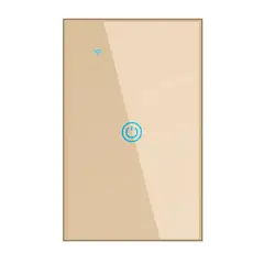 OEM - Interruptor Inteligente Wifi Táctil 1 Botón Con/Sin Neutro Dorado