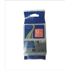 GENERICO - Cinta laminada para rotulador brother 12mm TZc-435 WHITE RED