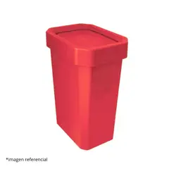 DISA SOLUCIONES ECOEFICIENTES - PAPELERA VAIVEN ROJO 10 LITROS