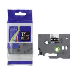 GENERICO - Cinta laminada para rotulador brother TZc-335 12mm WHITE BLACK