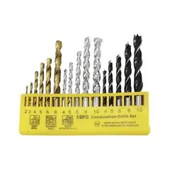 KAMASA - Set de Brocas x 16 Unidades para Madera/Metal/Concreto KM1065