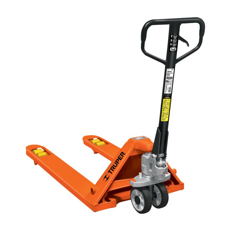 Patín traspaleta 2 ton con ruedas de hule/poliuretano COD 15081 Truper