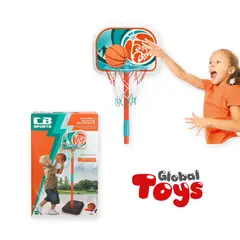 GENERICO - Canasta Baloncesto con Balón Línea Juguetes - GLOBAL KIDS