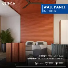 VIDAR - WALL PANEL WPC INTERIOR SAPELLI VENTA POR 5 UNIDADES