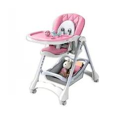 GENERICO - Silla De Comer Multifuncional Para Bebe Plegable Rosado
