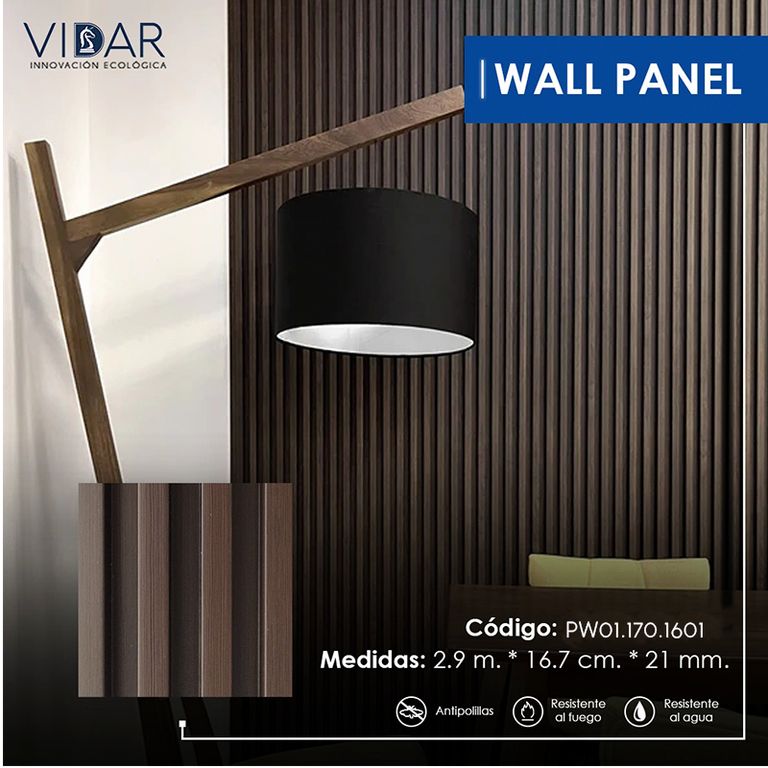 WALL PANEL WPC INTERIOR BROWN BROWN VENTA POR 5 UNIDADES