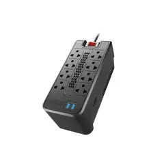 FORZA - REGULADOR AUTOMÁTICO DE VOLTAJE 1200VA/600W, 8 SLDS, 2 USB-220V