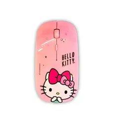 SANRIO - MOUSE INALAMBRICO HELLO KITTY ROSADO ORIGINAL A PILAS