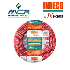 INDECO - CABLE NH-90 LIBRE HALOGENO 1.5 mm2 ROJO ROLLO DE 100m