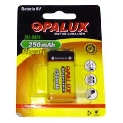 OPALUX - Bateria Recargable 9V 250mAh DH-250-9V