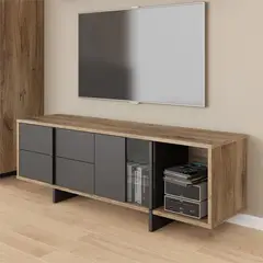 TU MESITA - Mesa de TV Moderna Lía Marrón/Negro