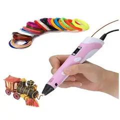 GENERICO - Lápiz lapicero 3D portátil impresión manual - Rosado