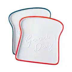 INSPIRA - Set de 2 Vajillas Plato para Desayuno Forma de Pan