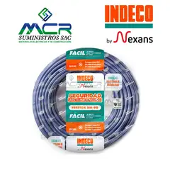 INDECO - CABLE NH-90 LIBRE HALOGENO 1.5 mm2 AZUL ROLLO DE 100m