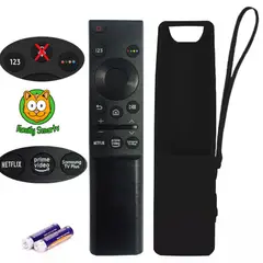 UNIVERSAL - Control Compatible Para Samsung Smart  Au7000 Au8000 + Funda Negro