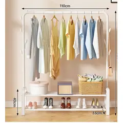 GENERICO - Soporte De Exhibición Colgante De Vestido De Ropa Resistente Blanco