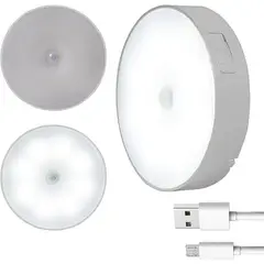 GENERICO - Pack de 2 Focos lampara led con sensor recargable