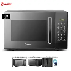 MIRAY - Horno Microondas 20 Litros HMM-21N Negro