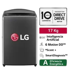 LG - Lavadora 17 Kg AI DD Carga Superior Negro WT17BV6