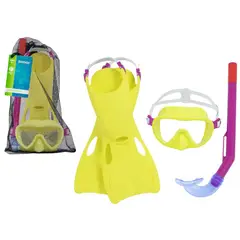 BESTWAY - Set de buceo infantil completo, snorkel 3 años+(24-27)