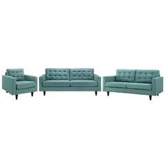 FABIANI HOME - Juego de Sala LINDA 3-2-1 Vintage Fabiani Aqua