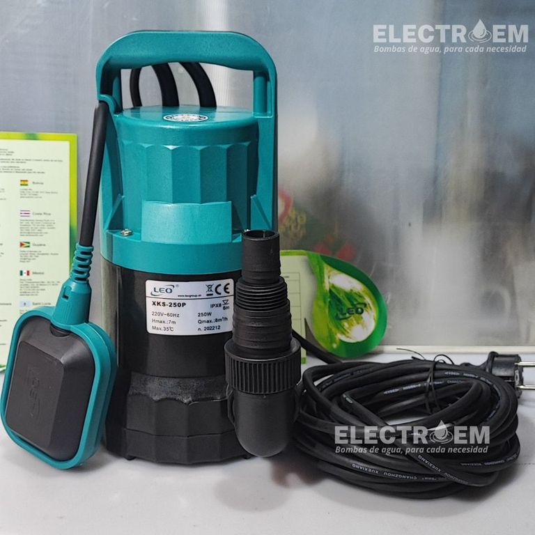 BOMBA PARA AGUA ESTANCADAS CON PARTICULAS DE 4MM 05HP - 125LMIN