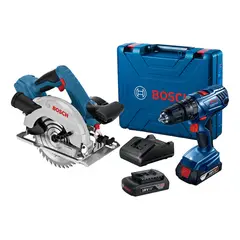 BOSCH - Sierra Circular Gks 18v-57 + Taladro Percutor Gsb 180-li