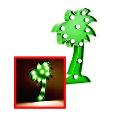 GENERICO - Lámpara Decorativa Led Mesa Forma de Palmera 2 unidades