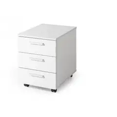 GENERICO - Cajonera De 3 Cajones Con Ruedas Y Chapa Blanco Oficinas