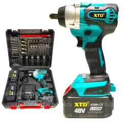 XTD - LLAVE DE IMPACTO CON ACCESORIOS 1/2 48V INDUSTRIAL 360 N.M