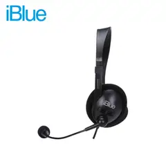 IBLUE - HS-3001BK Negro Audífono con Micrófono Flexible Cable 2 metros