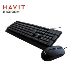 HAVIT - Combo Teclado y Mouse HAVIT KB272CM Alámbrico USB Ergonómicos