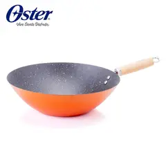 OSTER - Wok 30 cm Acero al Carbono Denali Naranja Oster