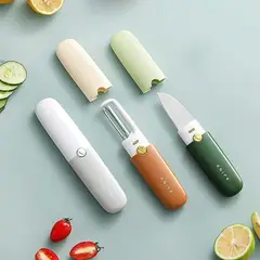 GENERICO - Cuchillo pelador multifuncional 2 en 1