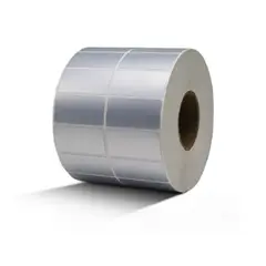 JPSYSTEMS - Rollo 3000 etiquetas adhesivas poliester plateado 50x25mm