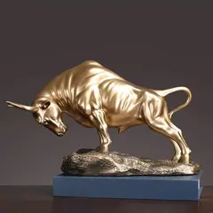 IMPORTADO MC - Escultura adorno de toro dorado
