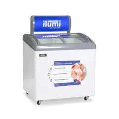 Ilumi - Congelador ilumi con tapa de vidrio de 160 litros Tf1600