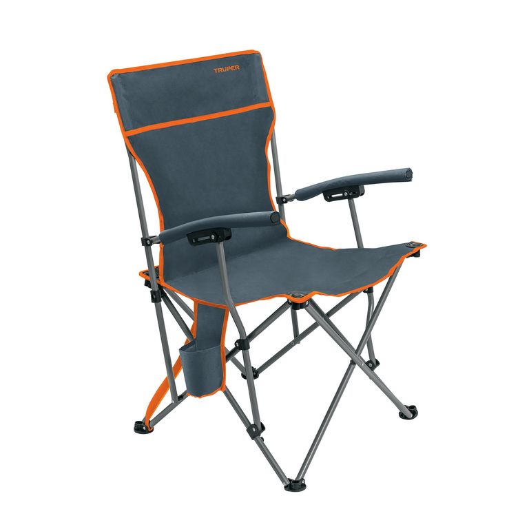 Silla plegable portátil con portavaso Truper