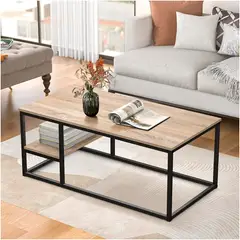 VENTITAS HOME - Mesa de Centro Industrial Caipirinha Macadamia