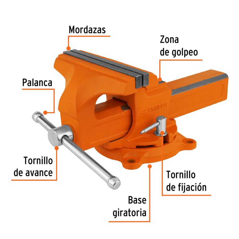 Tornillo de banco 8 tipo europeo de hierro nodular