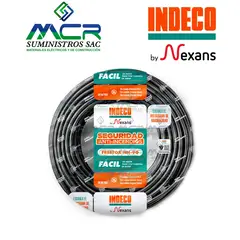 INDECO - CABLE NH-90 LIBRE HALOGENO 6mm2 NEGRO ROLLO DE 100m