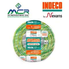 INDECO - CABLE NH-90 LIBRE HALOGENO 2.5 mm2 AMARILLO CON VERDE 100m INDECO