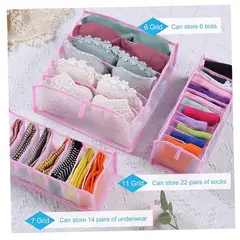 GENERICO - Organizador de ropa interior ROSADO